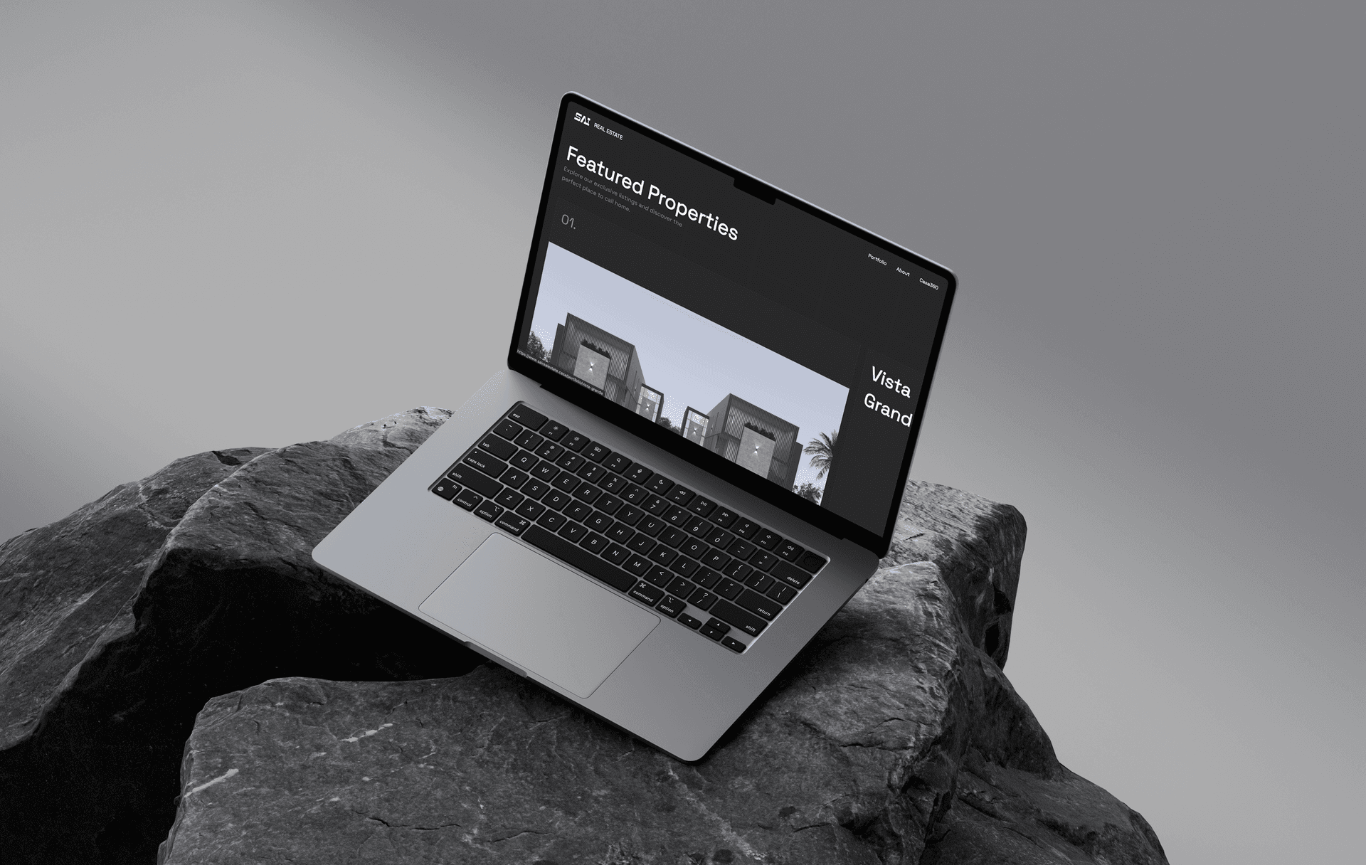 Laptop with website